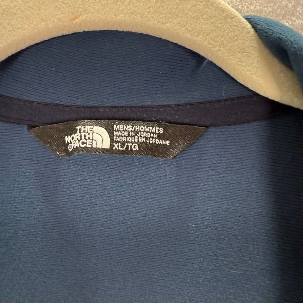 The North Face Mens XL Blue 1/4 Zip Fleece Pullover Athletic Long Sleeve Jacket - Picture 2 of 8